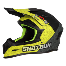 Load image into Gallery viewer, RXT SG-1 Ultra+ Shotgun Prism Matte Black/Grey/Yellow Helmet