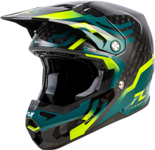 Load image into Gallery viewer, Fly Racing Formula S Carbon Byte Helmet - Black Carbon/Teal/Lime