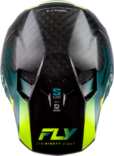 Load image into Gallery viewer, Fly Racing Formula S Carbon Byte Helmet - Black Carbon/Teal/Lime