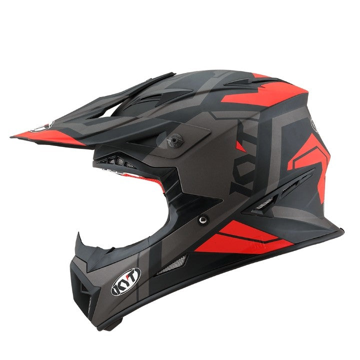 KYT Jumpshot 3 Matte Black Red Fluro
