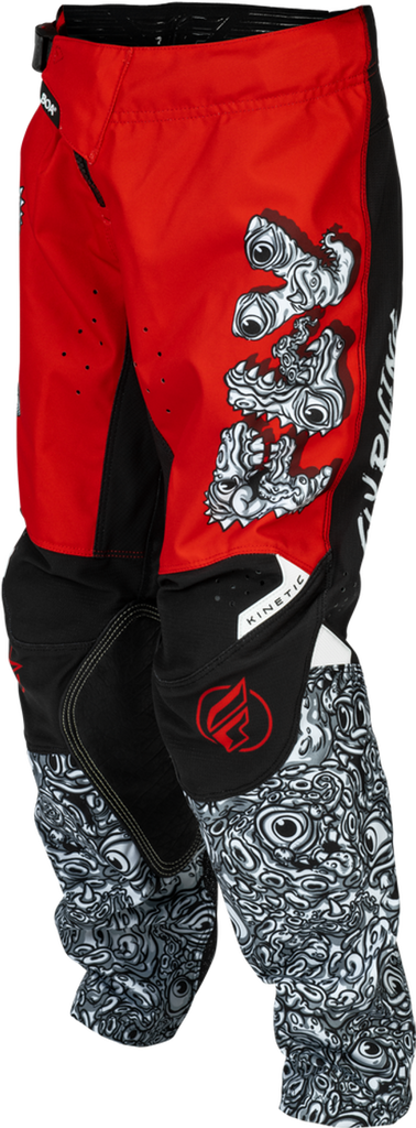 Fly Racing 2026 Kinetic MX Mutant Youth Pants - Red/White/Black