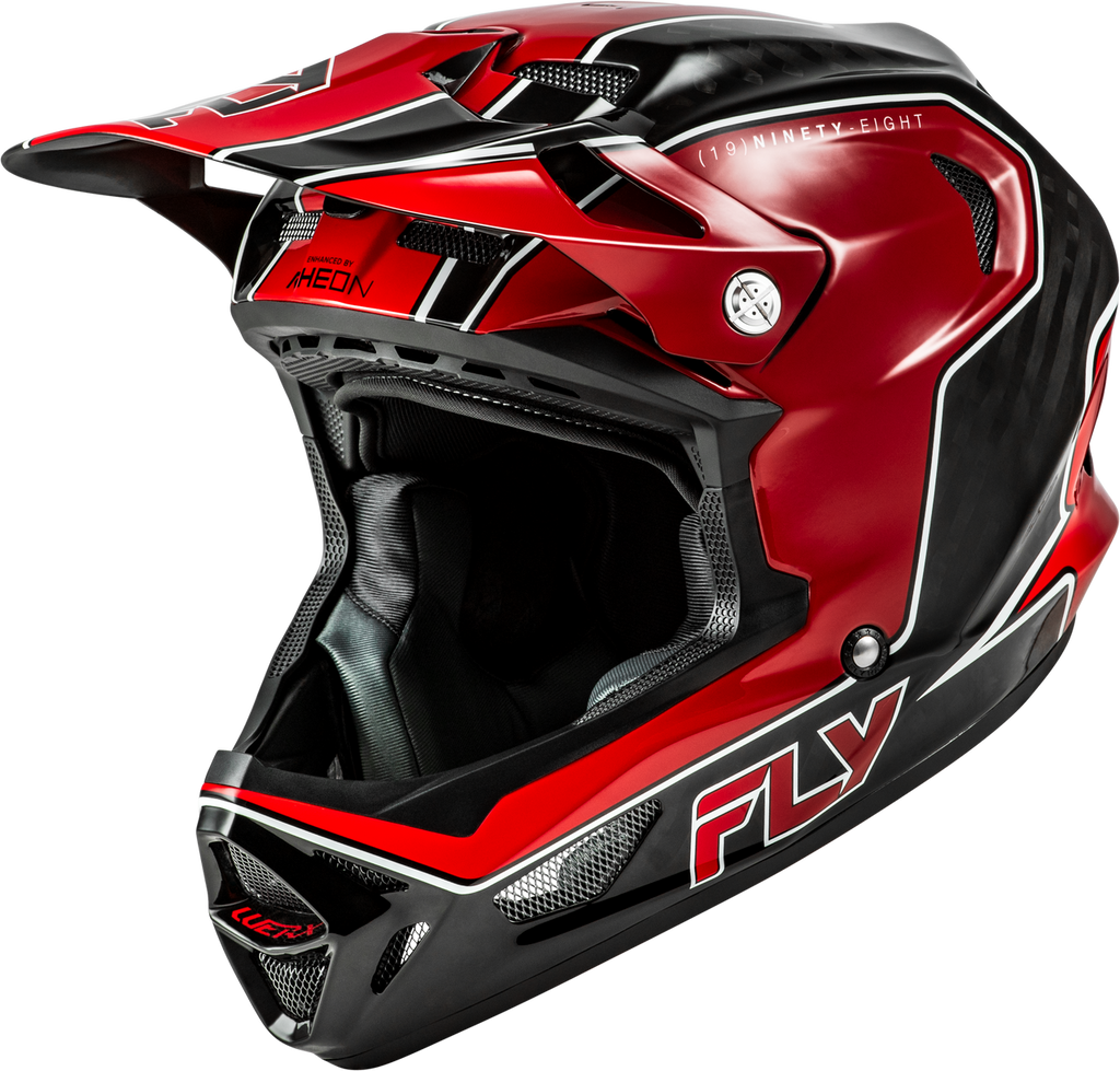 Fly Racing Werx-R MTB/BMX Flow Helmet - Black Carbon/Red