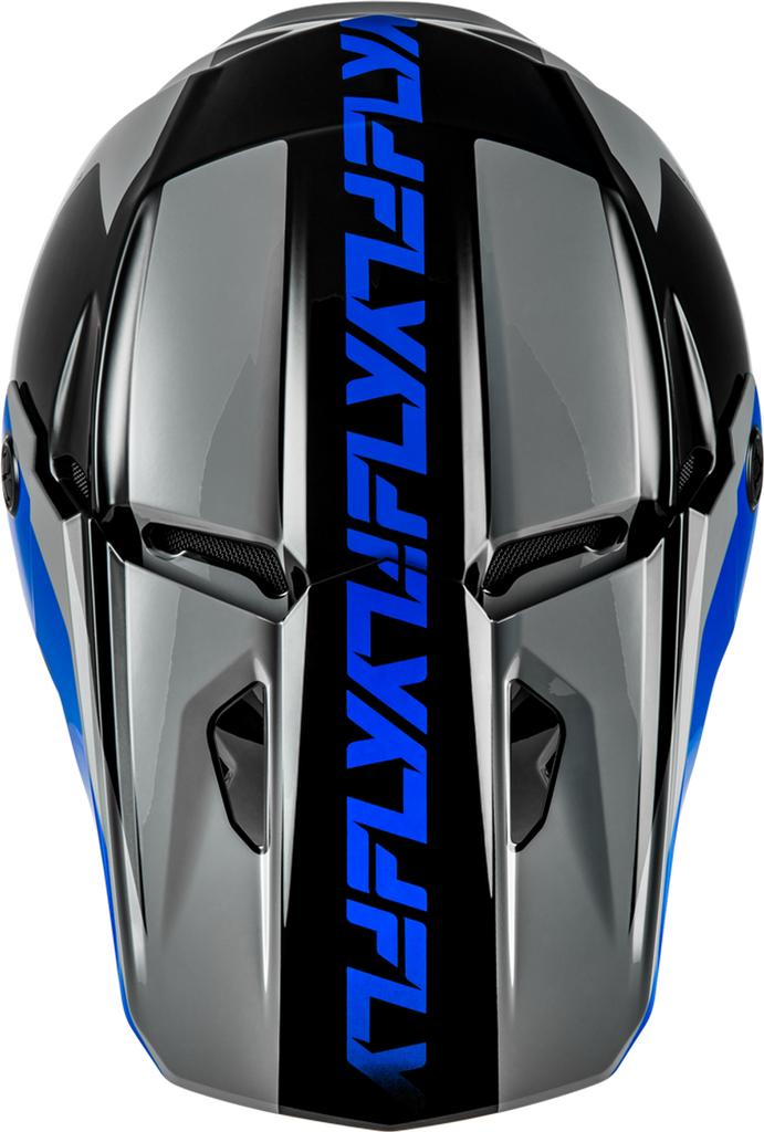 Fly Racing Kinetic Crest Helmet - Grey/Black/Blue
