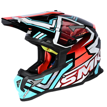 Load image into Gallery viewer, SMK Allterra X-ACES (GL253) MX Helmet - Black/Blue/Red