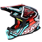 SMK Allterra X-ACES (GL253) MX Helmet - Black/Blue/Red