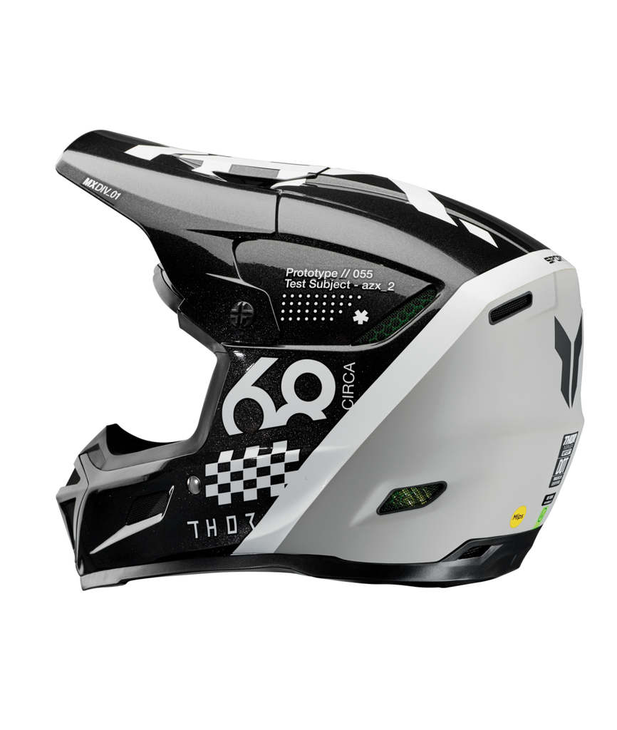 Thor 2026 Reflex Sport Riot Matte Black/White Helmet