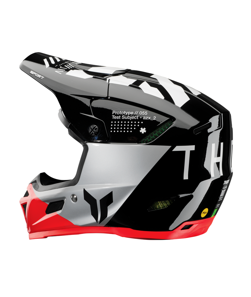 Thor 2026 Reflex Sport Strike Gloss Black/Red Helmet