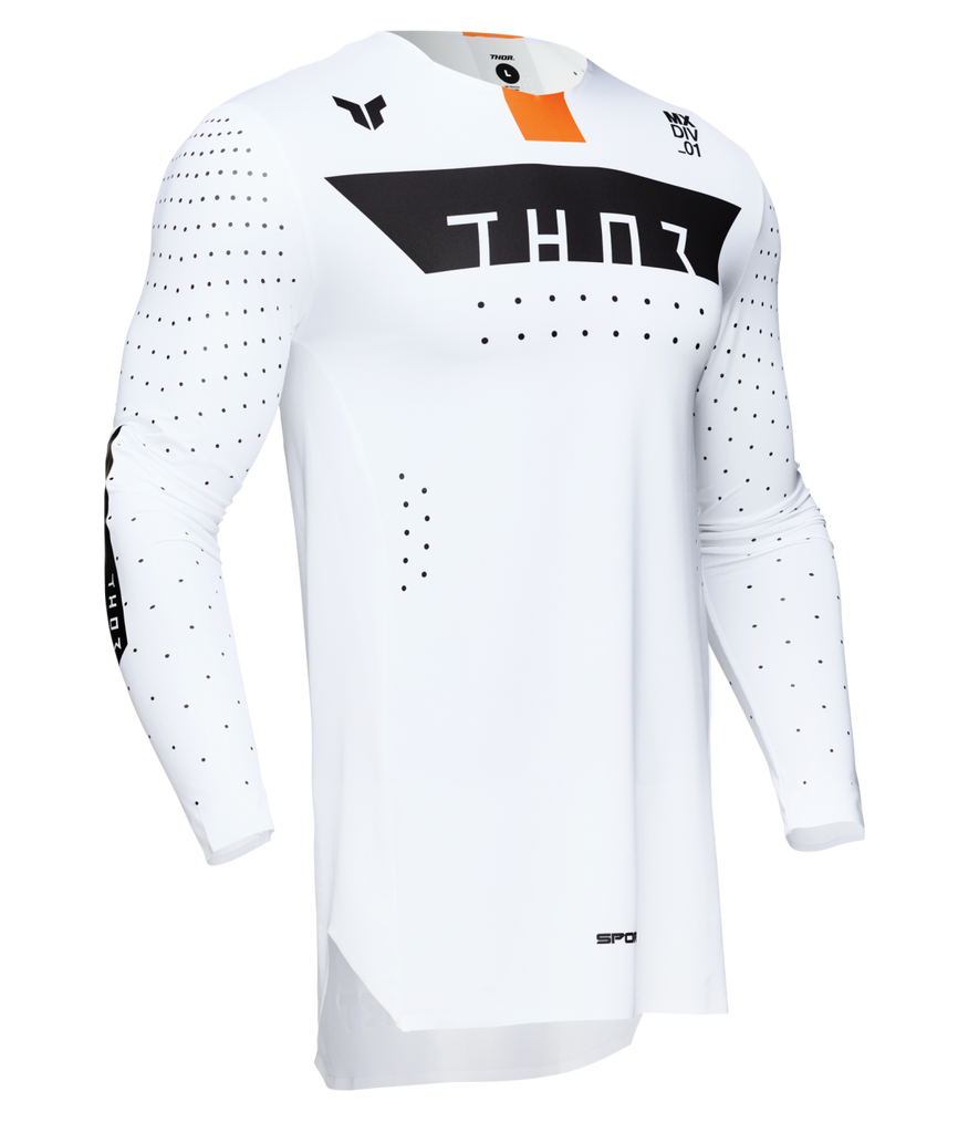 Thor 2025 Sportmode Rogue White/Orange Jersey