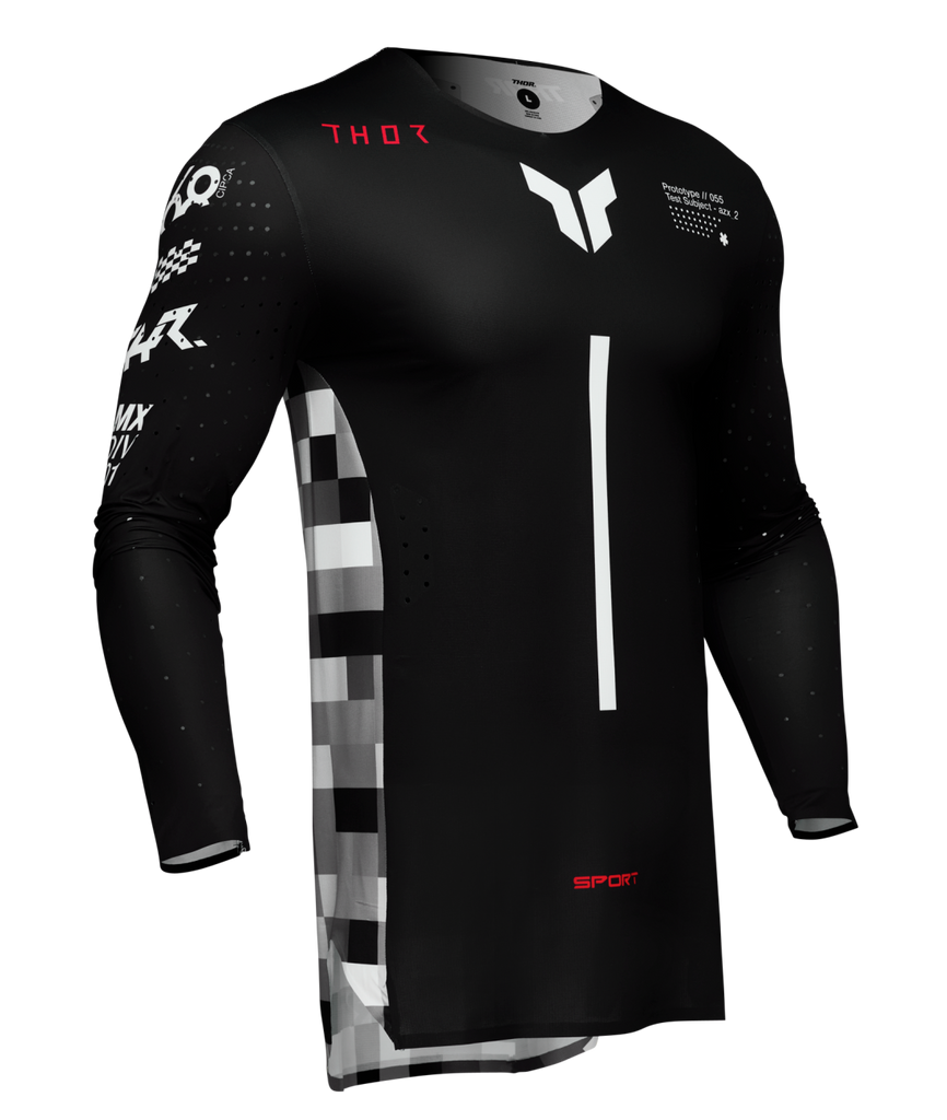 Thor 2025 Sportmode Riot Black/Red Jersey