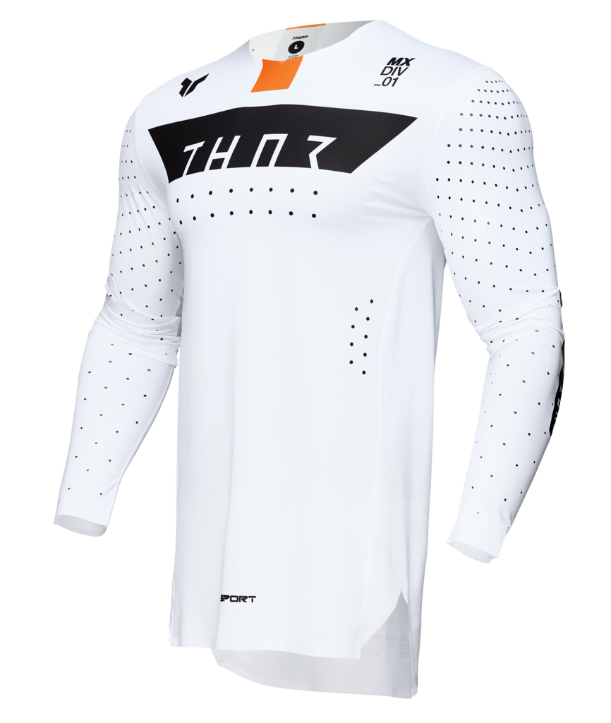 Thor 2025 Sportmode Rogue White/Orange Jersey