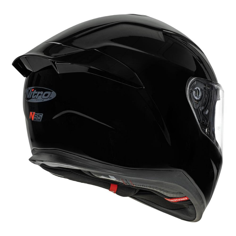 Nitro N915 Gloss Black Helmet