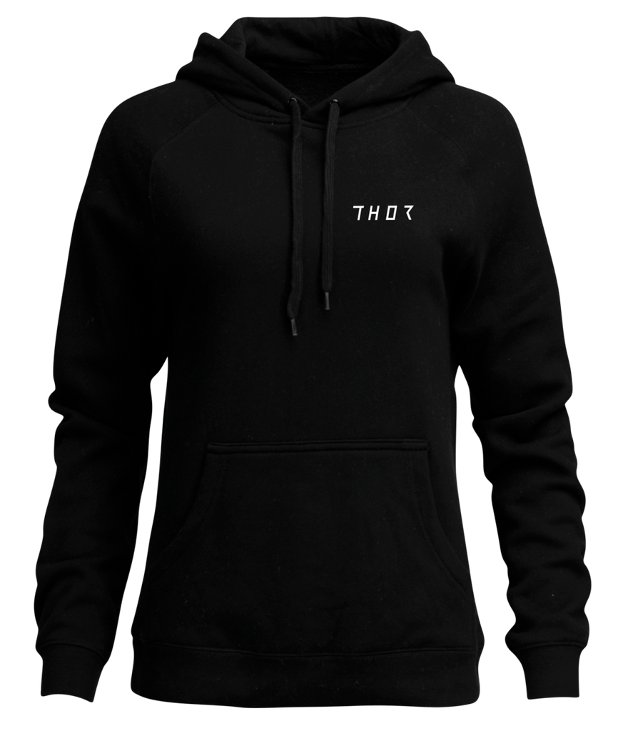 Thor 2025 Trax Black Womens Pullover Hoodie