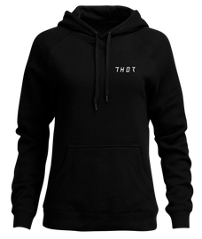 Thor 2025 Trax Black Womens Pullover Hoodie