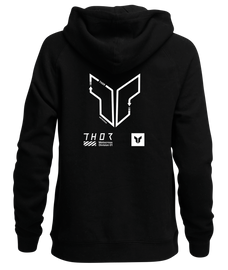Thor 2025 Trax Black Womens Pullover Hoodie