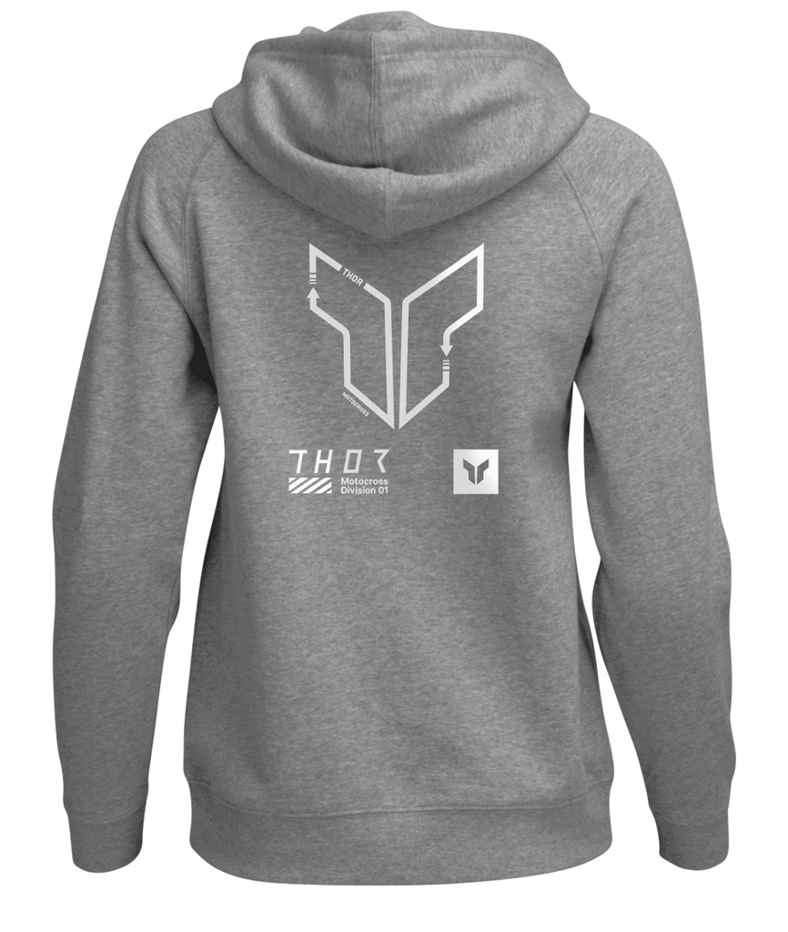 Thor 2025 Trax Grey Womens Pullover Hoodie