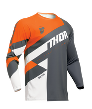 Load image into Gallery viewer, Thor 2025 Sector Checker Charcoal/Orange Jersey