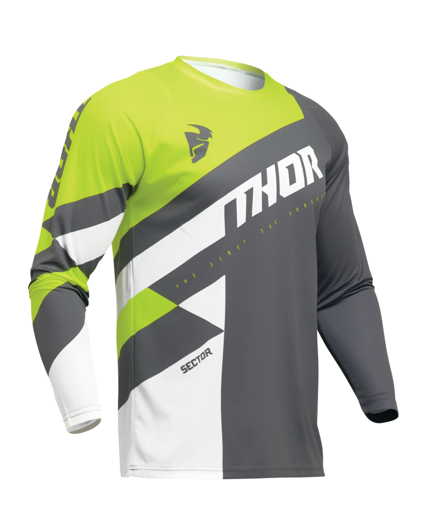Thor 2025 Sector Checker Grey/Acid Jersey
