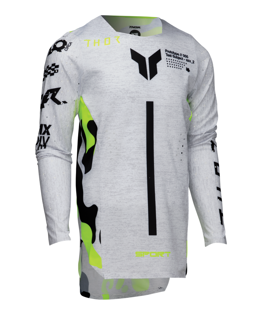 Thor 2025 Sportmode Riot White/Acid Youth Jersey