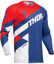 Load image into Gallery viewer, Thor 2025 Sector Checker Navy/Red Youth Jersey