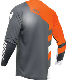 Thor 2025 Sector Checker Charcoal/Orange Youth Jersey