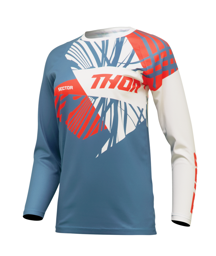 Thor 2025 Sector Split Blue Steel/Vintage White Womens Jersey