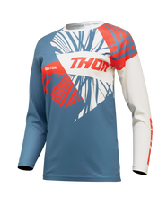 Load image into Gallery viewer, Thor 2025 Sector Split Blue Steel/Vintage White Womens Jersey
