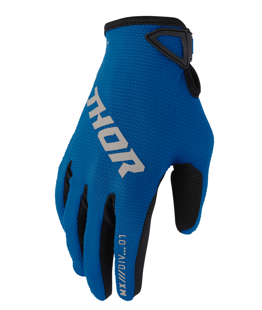 Thor 2026 Ridemode Static Blue Youth Gloves