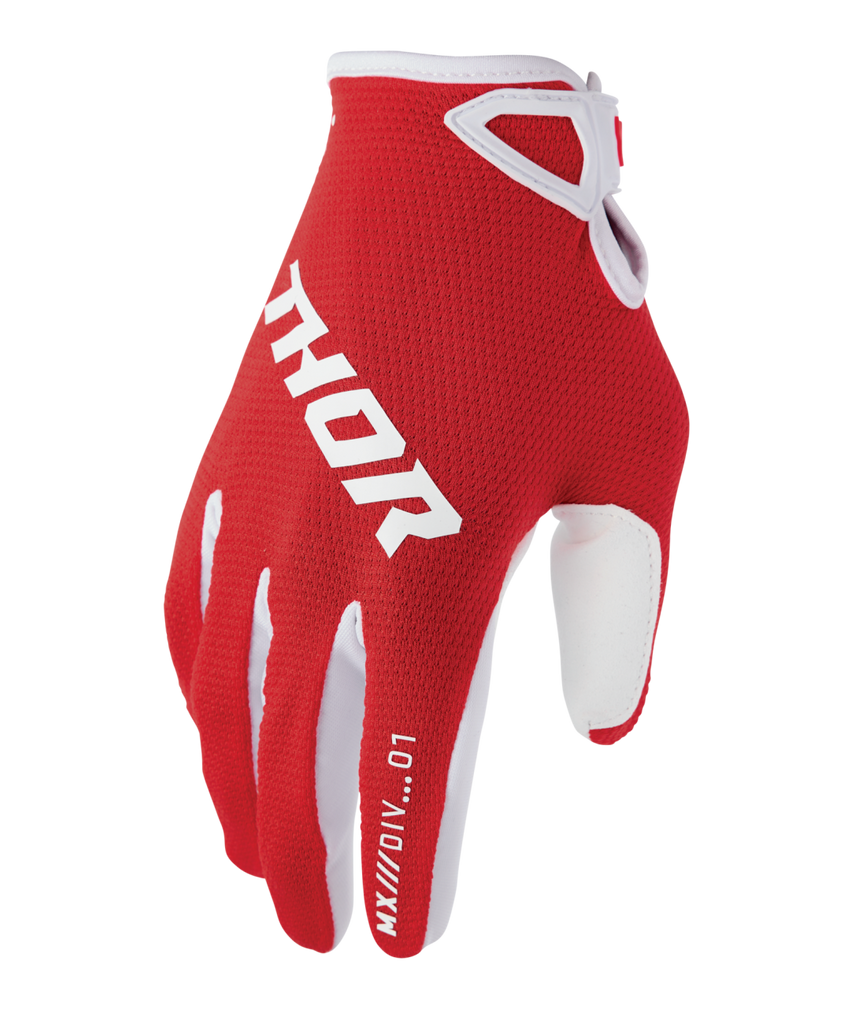 Thor 2026 Ridemode Static Red Youth Gloves