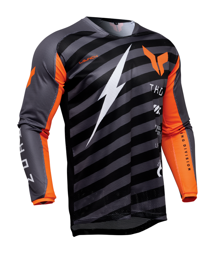 Thor 2025 Launchmode Air Raid Charcoal/Black Jersey