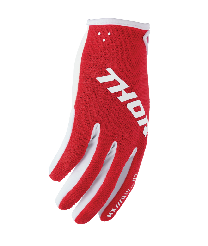 Thor 2026 Ridemode Static Red Youth Gloves