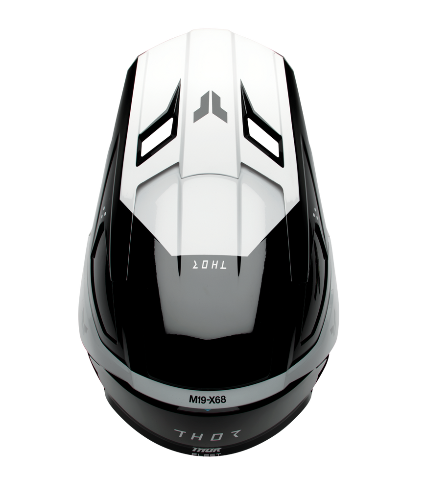 Thor 2026 Fleet Storm Gloss Black/White Youth Helmet