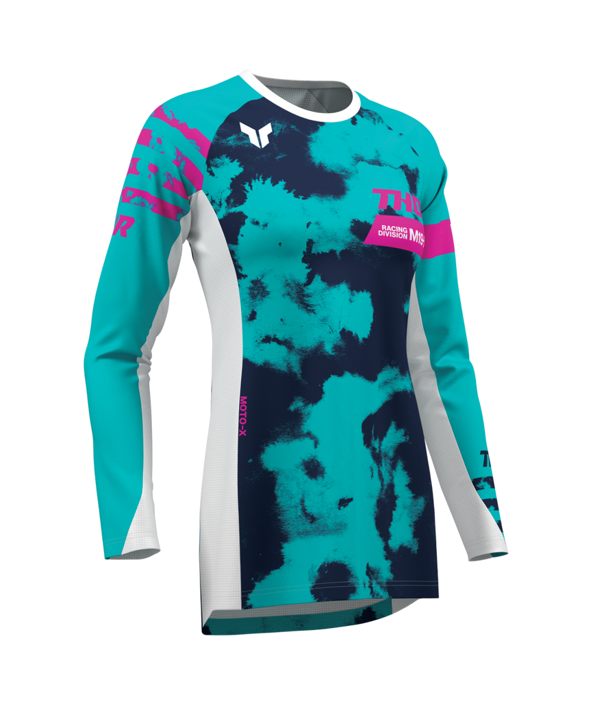 Thor 2026 Launchmode Bleach White/Aqua Womens Jersey