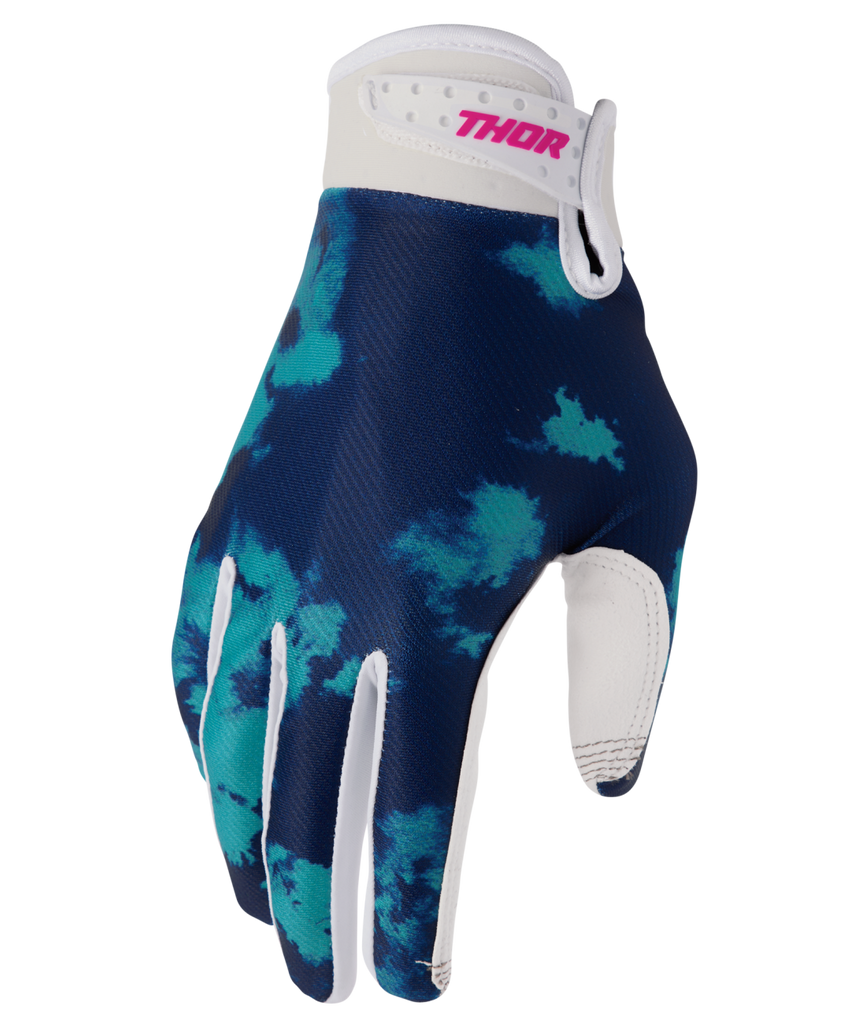 Thor 2026 Launchmode Bleach White/Aqua Youth Gloves