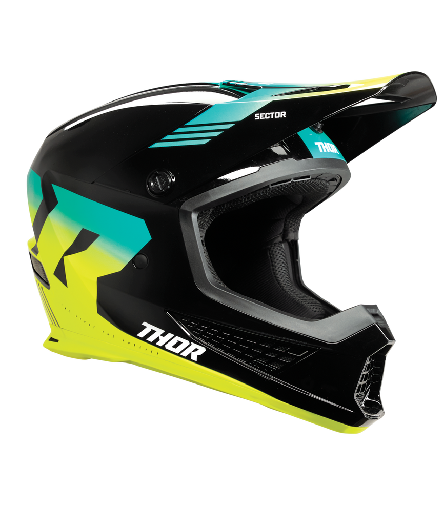 Thor 2025 Sector 2 Carve Gloss Black/Acid Helmet