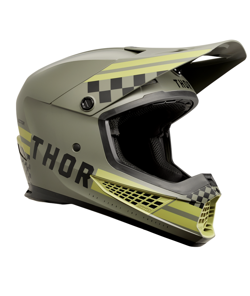 Thor 2025 Sector 2 Combat Matte Army/Black Helmet