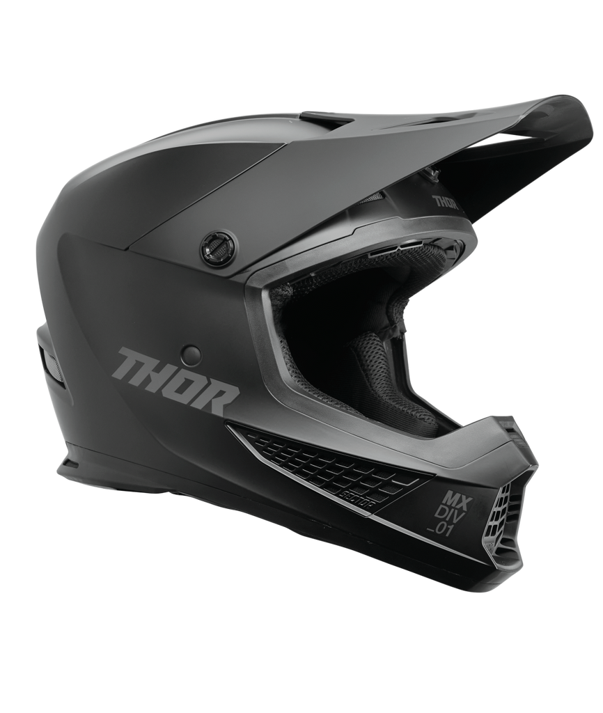 Thor 2025 Sector 2 Solid Matte Blackout Helmet