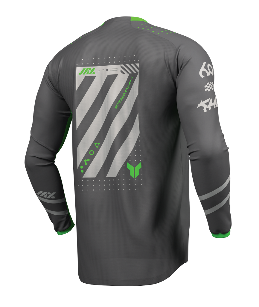 Thor 2026 Launchmode Futura Charcoal/Green Jersey