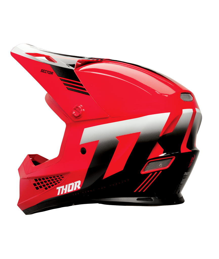 Thor 2025 Sector 2 Carve Gloss Red/White Helmet