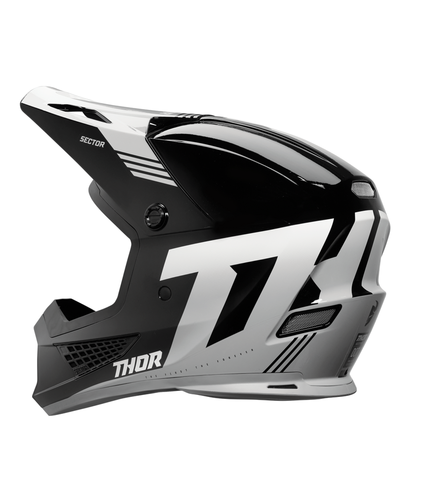 Thor 2025 Sector 2 Carve Gloss Black/White Helmet