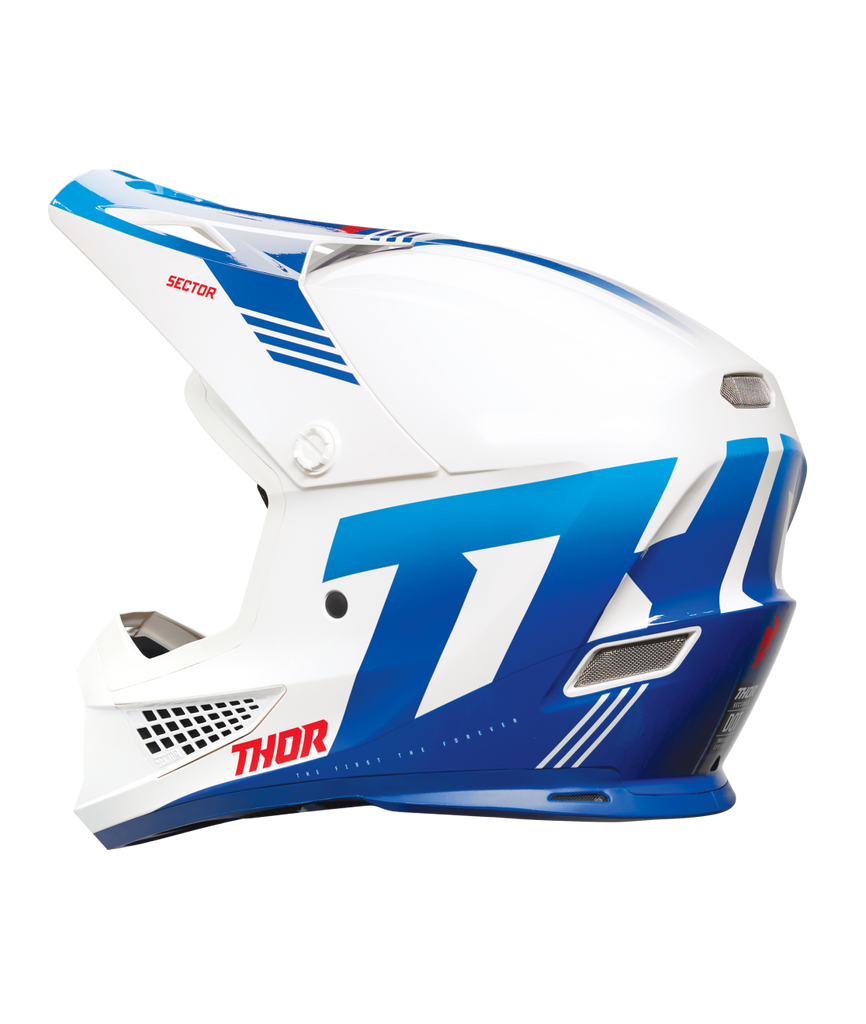 Thor 2025 Sector 2 Carve Gloss White/Blue Helmet