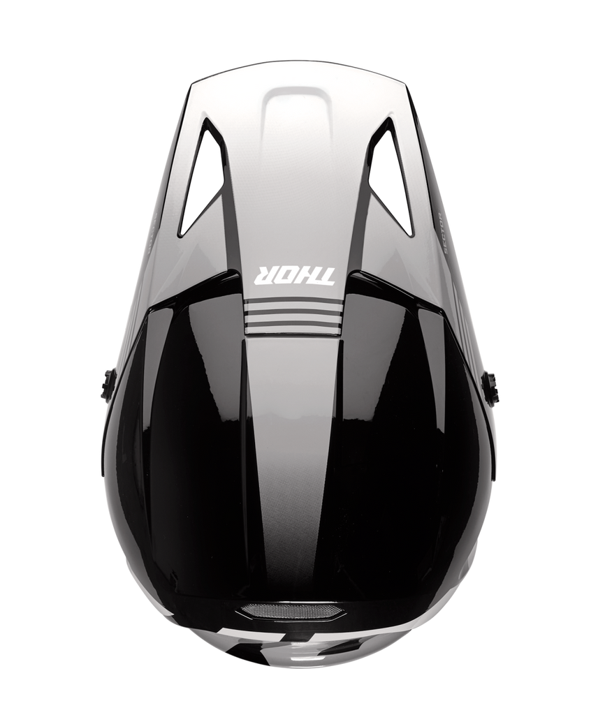 Thor 2025 Sector 2 Carve Gloss Black/White Helmet