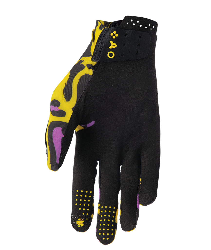 Thor 2026 Sportmode Cheetah Yellow/Purple Gloves