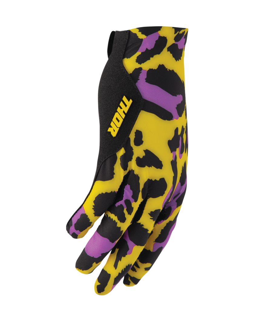 Thor 2026 Sportmode Cheetah Yellow/Purple Gloves