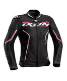 Ixon Trinity Lady Leather Jacket - Black/White/Fuchsia