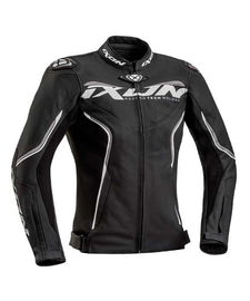 Ixon Trinity Lady Leather Jacket - Black/White/Grey
