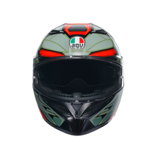 Load image into Gallery viewer, AGV K3 Decept Helmet - Matt Black/Green/Red