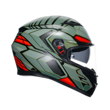 Load image into Gallery viewer, AGV K3 Decept Helmet - Matt Black/Green/Red
