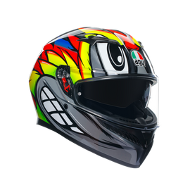 AGV K3 Birdy 2.0 Helmet - Grey/Yellow/Red
