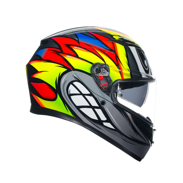 AGV K3 Birdy 2.0 Helmet - Grey/Yellow/Red
