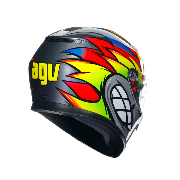 AGV K3 Birdy 2.0 Helmet - Grey/Yellow/Red